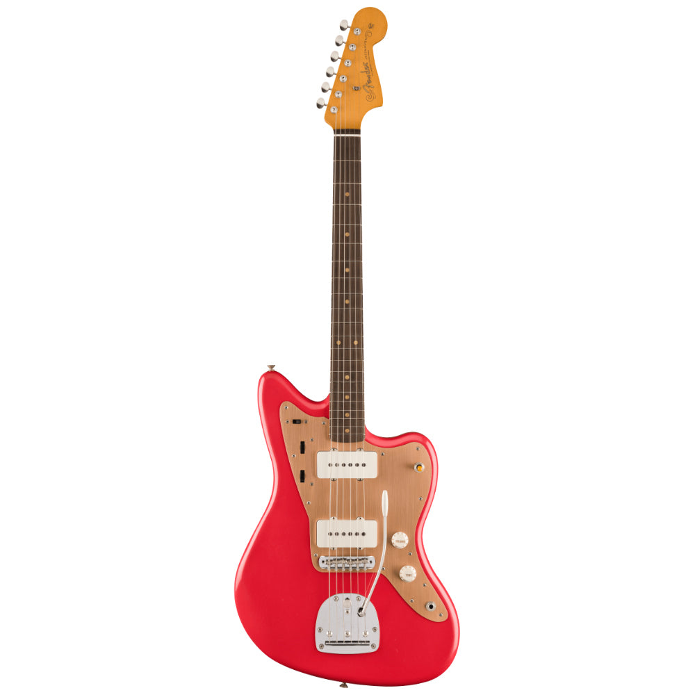 Fender Limited Edition Road Worn Vintera II '50s Jazzmaster Fiesta Red Body View ; Fender Limited Edition Road Worn Vintera II '50s Jazzmaster Fiesta Red Full View ; Fender Limited Edition Road Worn Vintera II '50s Jazzmaster Fiesta Red Back View