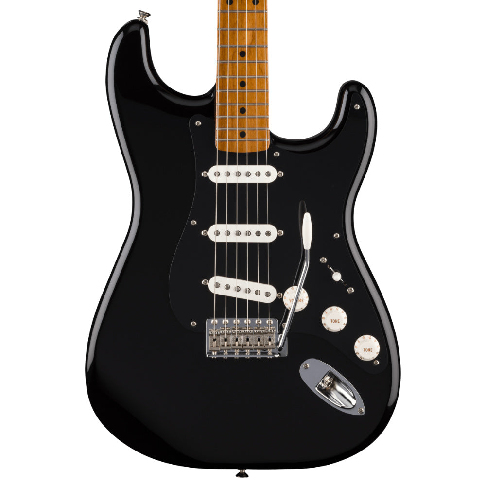Fender Limited Edition Vintera II '50s Stratocaster Black Body View ; Fender Limited Edition Vintera II '50s Stratocaster Black Full View ; Fender Limited Edition Vintera II '50s Stratocaster Black Back View