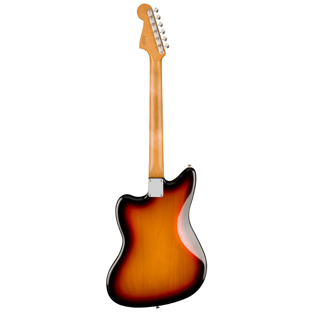 Fender Limited Edition Vintera II Road Worn 50s Jazzmaster Rosewood 3-Colour Sunburst Body View ; Fender Limited Edition Vintera II Road Worn 50s Jazzmaster Rosewood 3-Colour Sunburst Full View ; Fender Limited Edition Vintera II Road Worn 50s Jazzmaster Rosewood 3-Colour Sunburst Back View