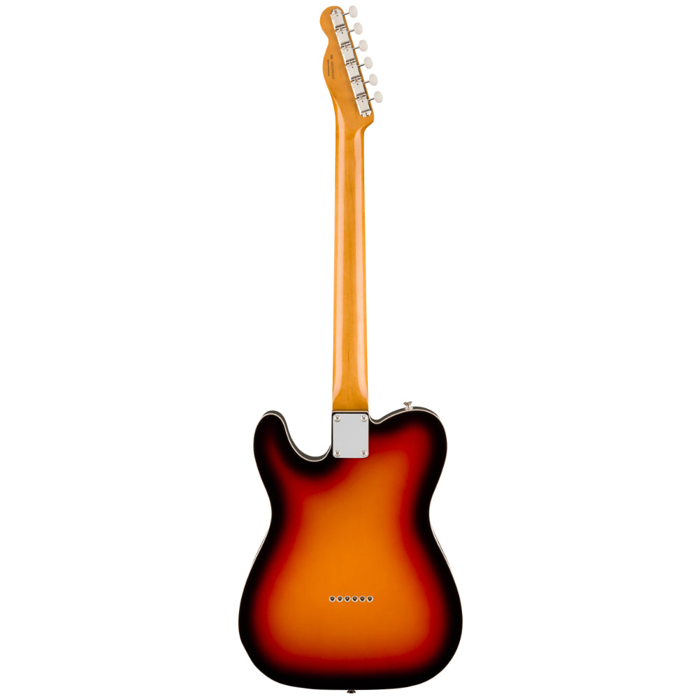 Fender Limited Edition Vintera III Early '60s Custom Telecaster 3-Colour Sunburst Body View ; Fender Limited Edition Vintera III Early '60s Custom Telecaster 3-Colour Sunburst Full View ; Fender Limited Edition Vintera III Early '60s Custom Telecaster 3-Colour Sunburst Back View