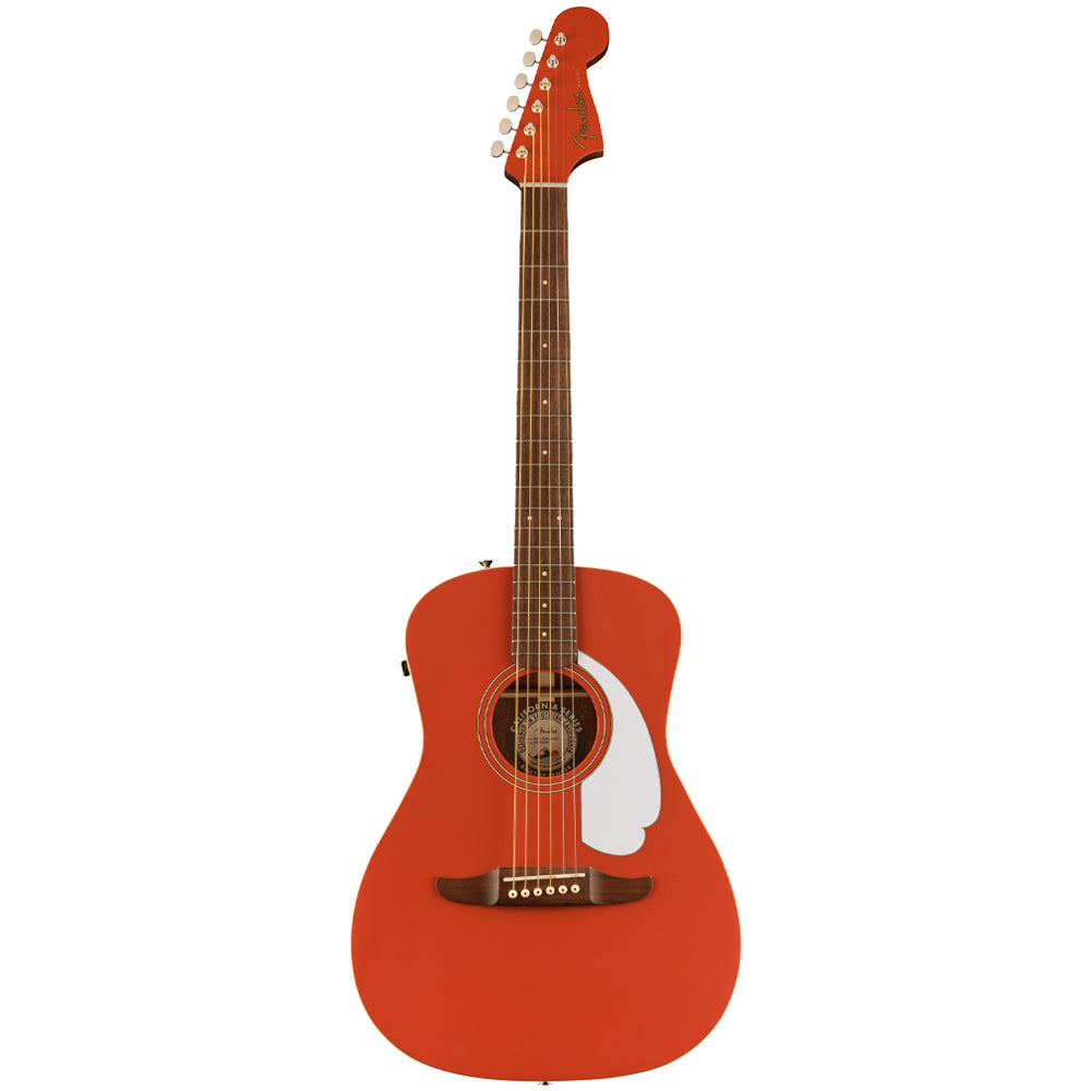 Fender Malibu Player Fiesta Red Acoustic Guitar Front ; Fender Malibu Player Fiesta Red Acoustic Guitar Full ; Fender Malibu Player Fiesta Red Acoustic Guitar Headstock