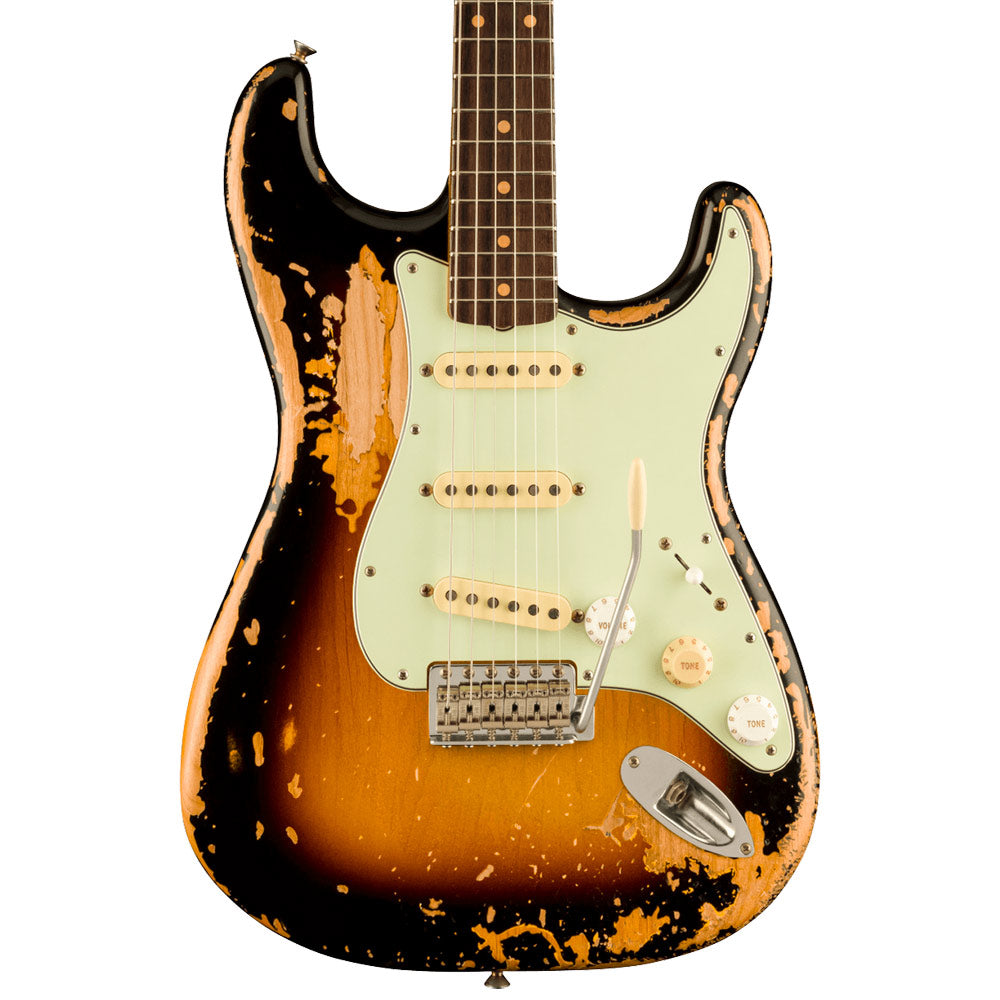 Fender Mike McCready Stratocaster 3-Colour Sunburst Front ; Fender Mike McCready Stratocaster 3-Colour Sunburst Full ; Fender Mike McCready Stratocaster 3-Colour Sunburst Rear Full ; Fender Mike McCready Stratocaster 3-Colour Sunburst Headstock Front ; Fender Mike McCready Stratocaster 3-Colour Sunburst Headstock Rear