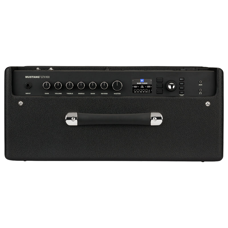 Fender Mustang GTX100 ; Fender Mustang GTX100 Rear ; Fender Mustang GTX100 Top panel
