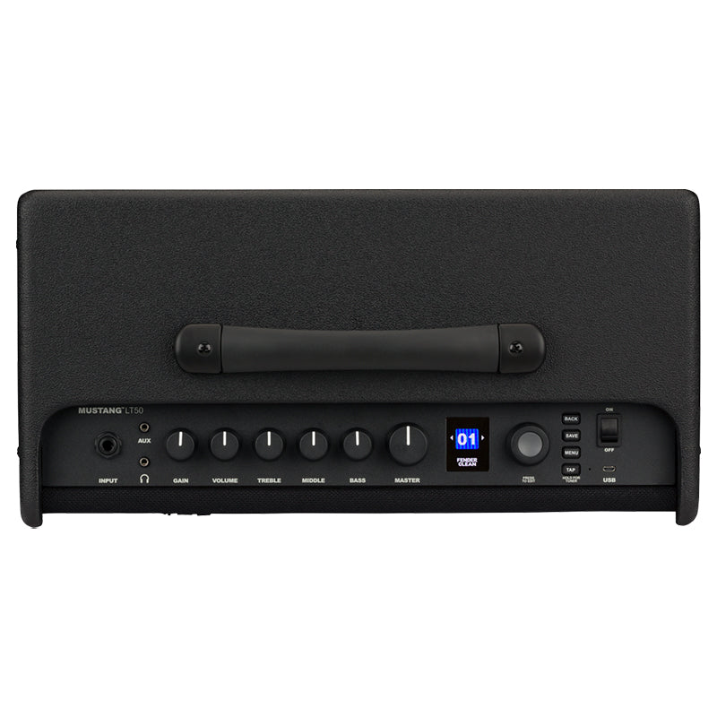 Fender Mustang LT50 Modeling Amplifier ; Fender Mustang LT50 50 watt Modeling Guitar Amplifier ; Fender Mustang LT50 Amplifier Rear Panel