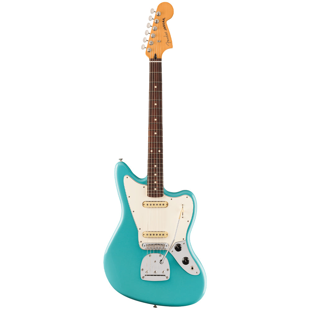 Fender Player II Jaguar Aquatone Blue Electric Guitar Front ; Fender Player II Jaguar Aquatone Blue Electric Guitar Full