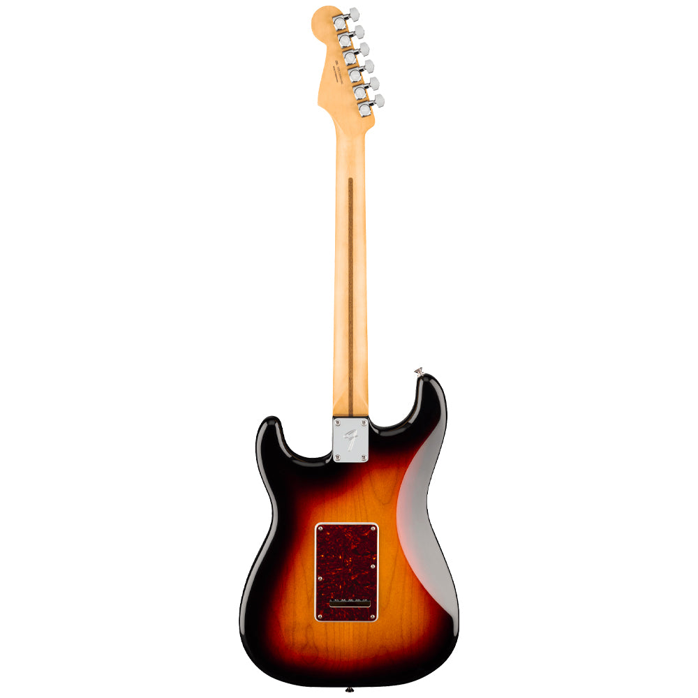 Fender Player II Modified Stratocaster 3-Tone Sunburst body view ; Fender Player II Modified Stratocaster 3-Tone Sunburst full view ; Fender Player II Modified Stratocaster 3-Tone Sunburst back view