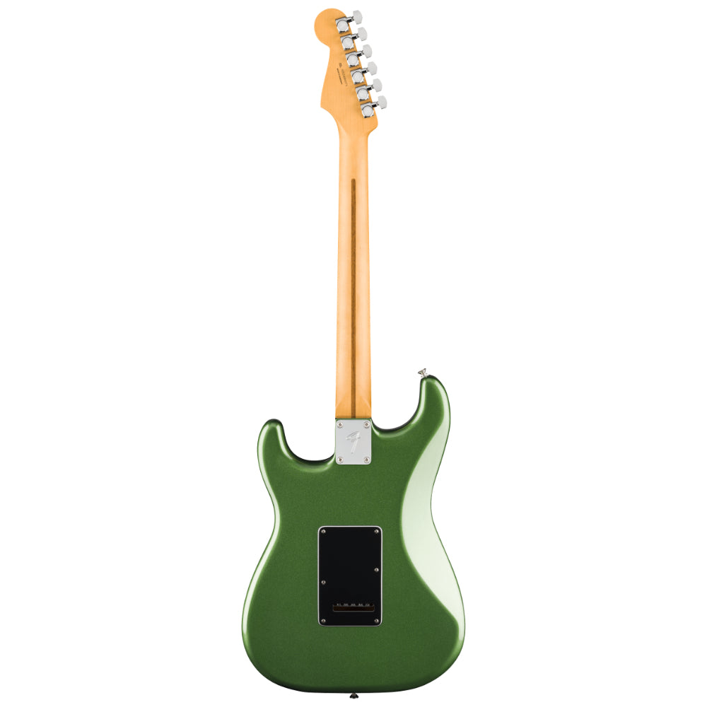 Fender Player II Modified Stratocaster Harvest Green Metallic Body View ; Fender Player II Modified Stratocaster Harvest Green Metallic Full View ; Fender Player II Modified Stratocaster Harvest Green Metallic Back View