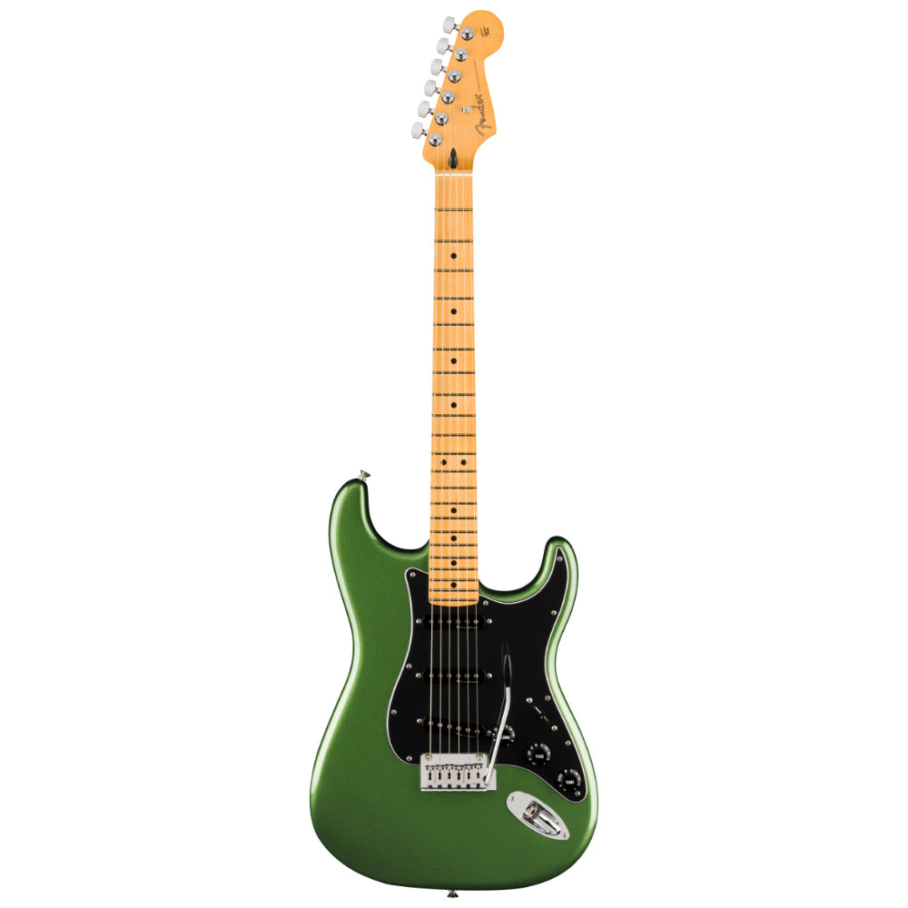 Fender Player II Modified Stratocaster Harvest Green Metallic Body View ; Fender Player II Modified Stratocaster Harvest Green Metallic Full View ; Fender Player II Modified Stratocaster Harvest Green Metallic Back View