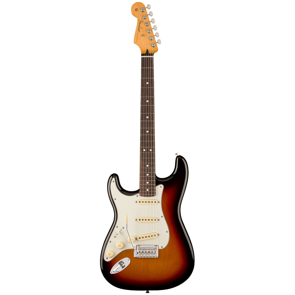 Fender Player II Stratocaster Left-Handed 3-Colour Sunburst Electric Guitar Front ; Fender Player II Stratocaster Left-Handed 3-Colour Sunburst Electric Guitar Full