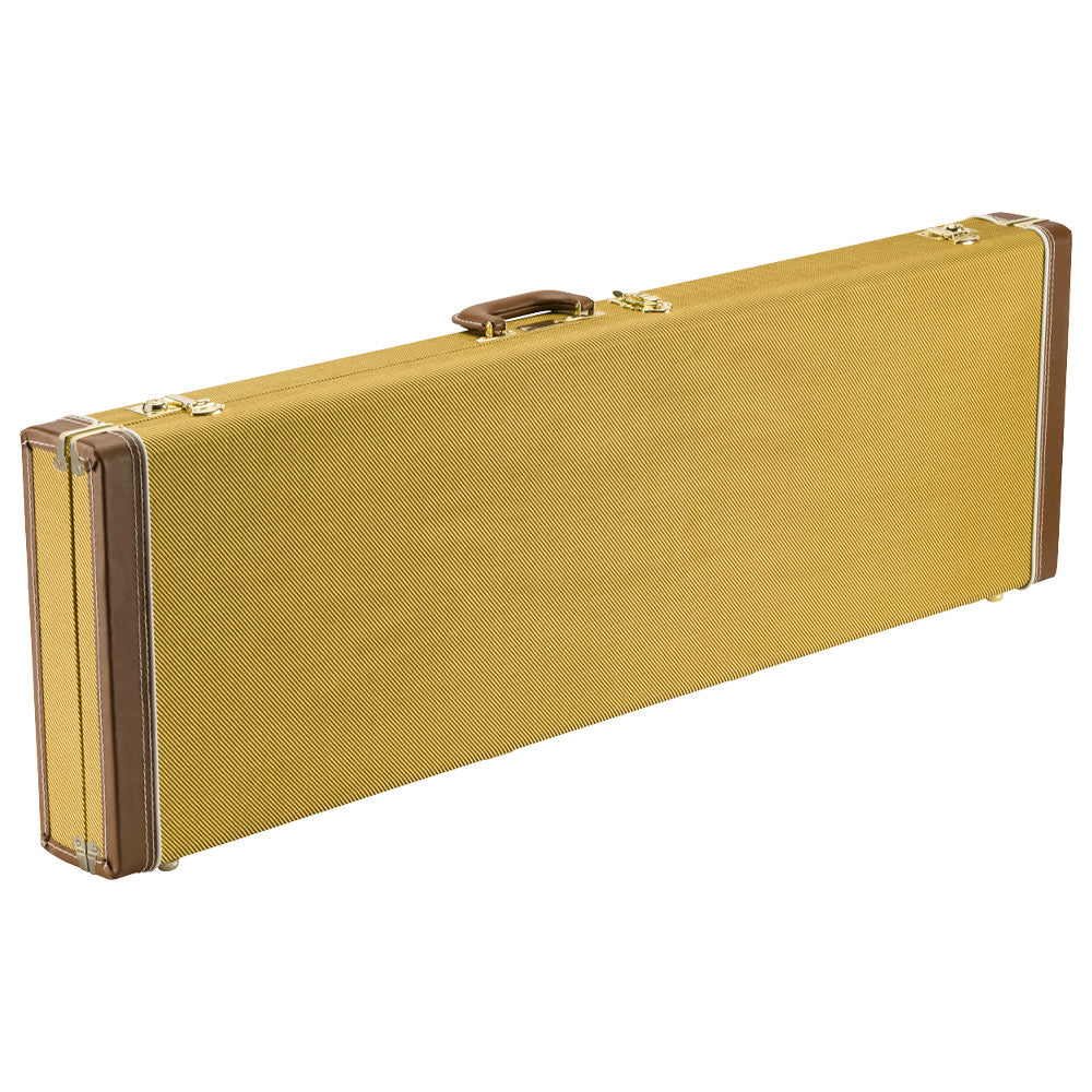 Fender Precision/Jazz Bass Case Tweed Closed view ; Fender Precision/Jazz Bass Case Tweed Open view