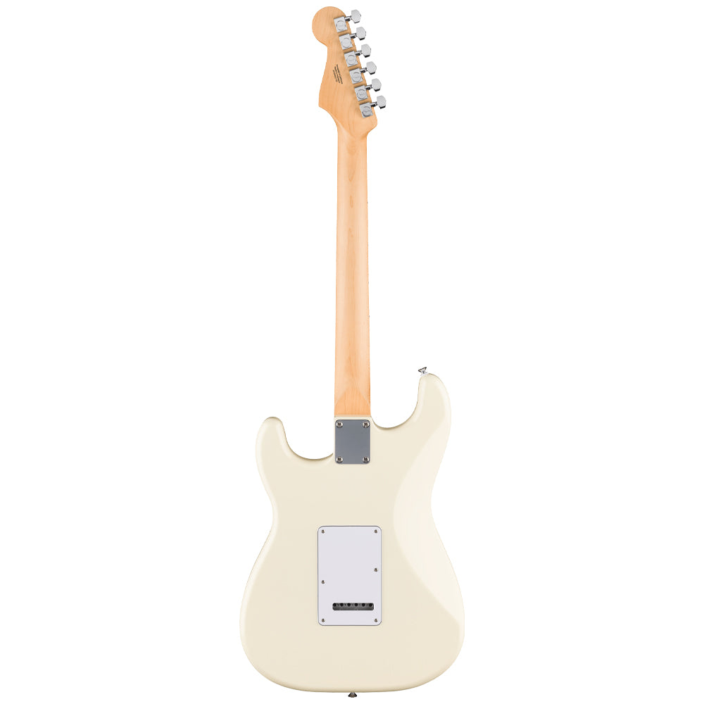 Fender Standard Stratocaster Olympic White Close view ; Fender Standard Stratocaster Olympic White Full view ; Fender Standard Stratocaster Olympic White Back view