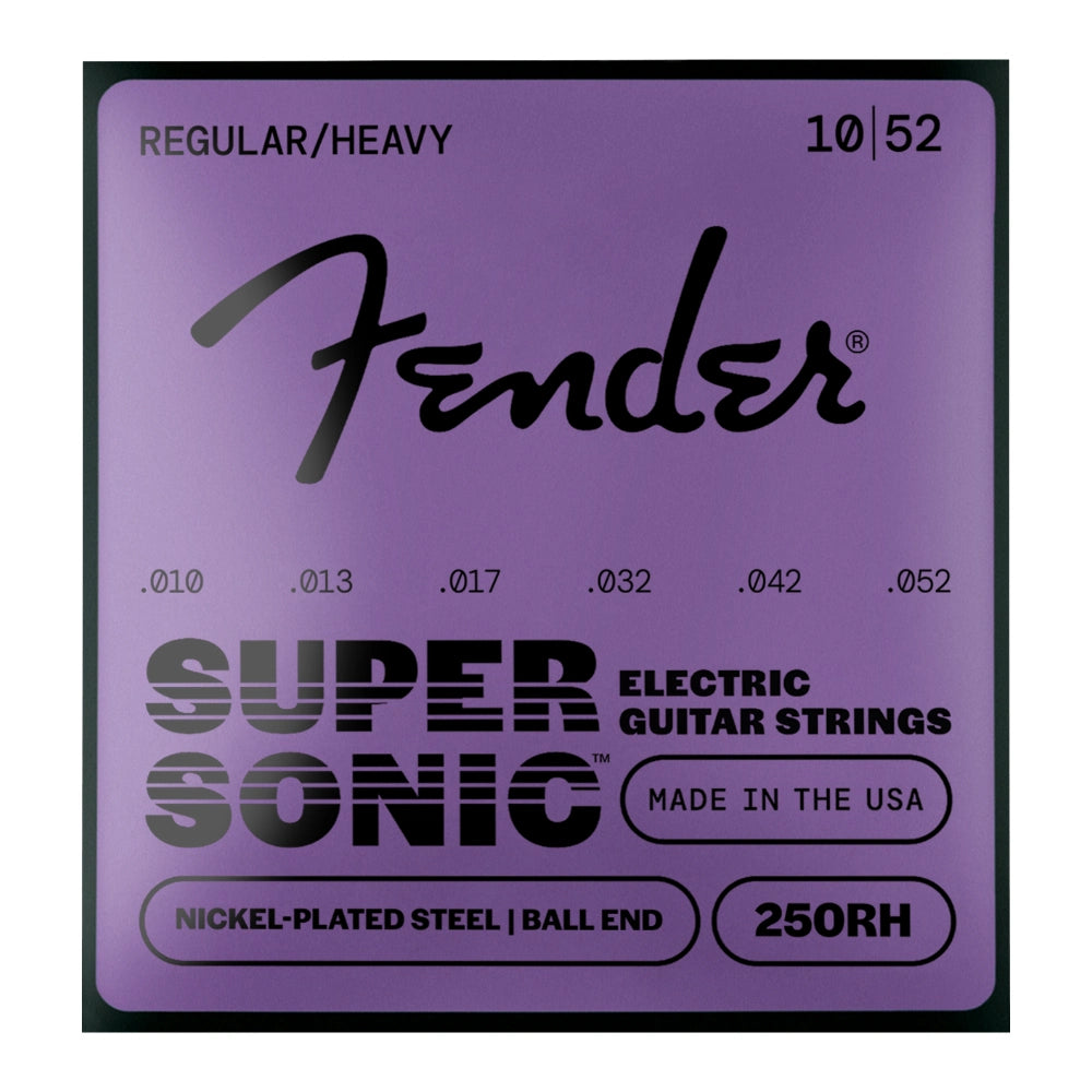 Fender Super 250's Nickel Plated Steel Electric Guitar Strings (10-52)