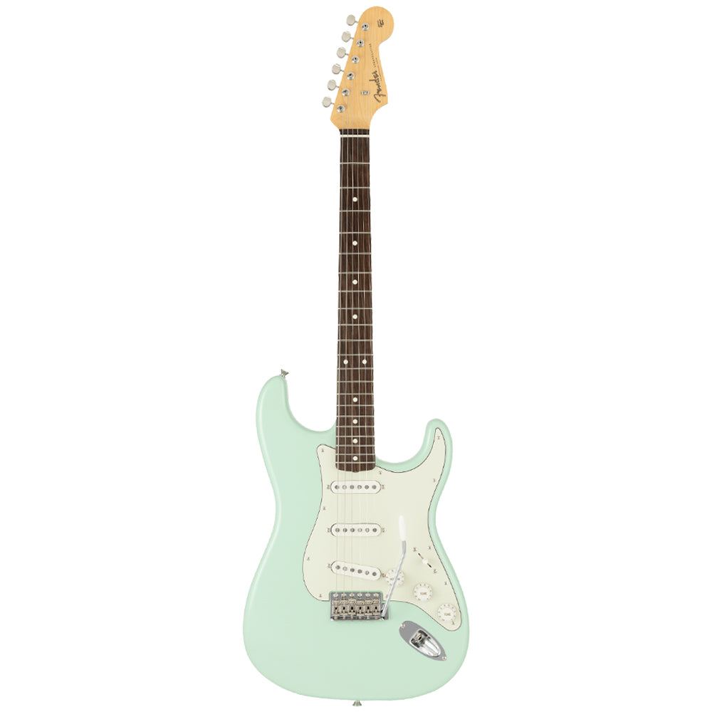 Fender Traditional II '60s Stratocaster Rosewood Surf Green body view ; Fender Traditional II '60s Stratocaster Rosewood Surf Green full view ; Fender Traditional II '60s Stratocaster Rosewood Surf Green back view