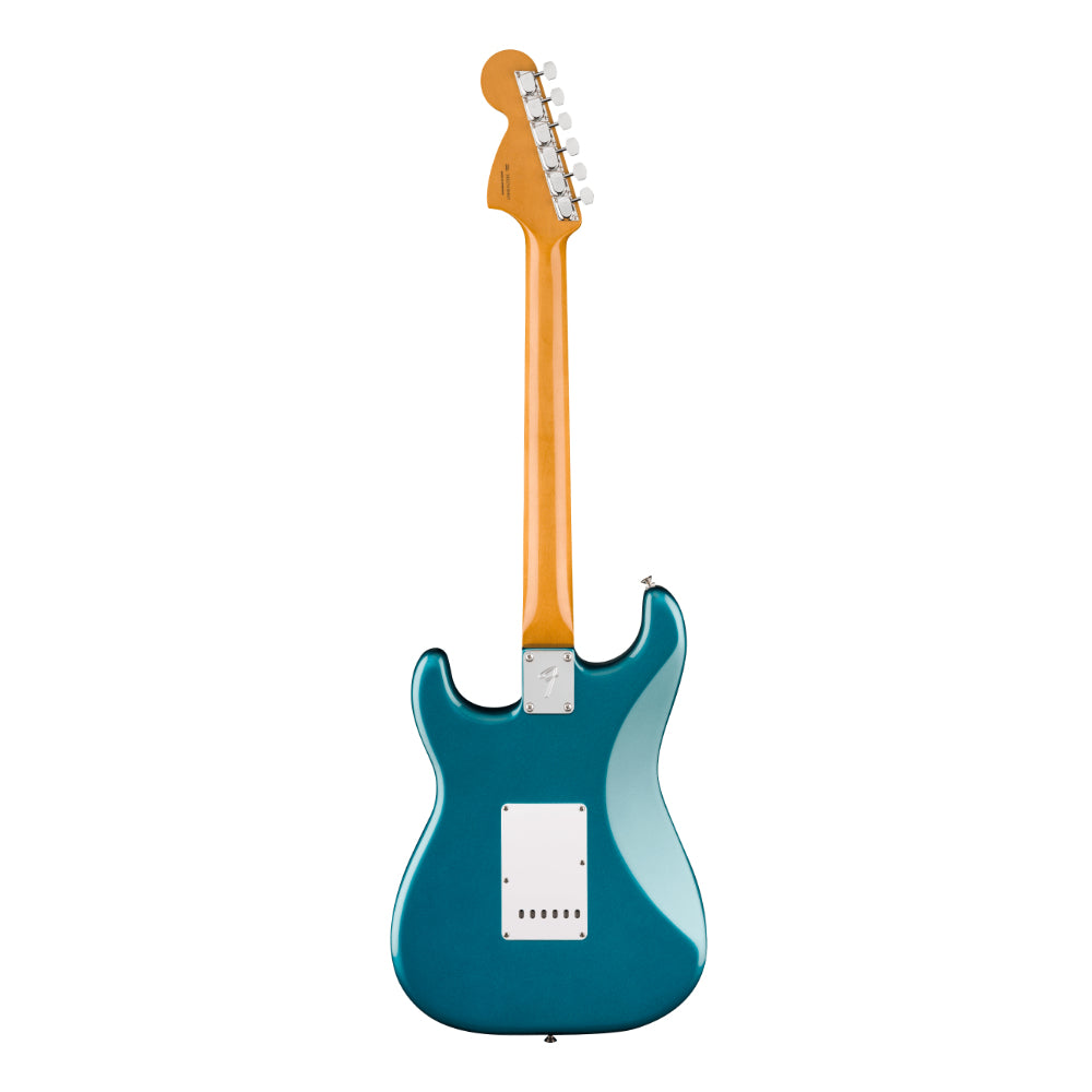 Fender Vintera III Late '60s Stratocaster Ocean Turquoise Body View ; Fender Vintera III Late '60s Stratocaster Ocean Turquoise Full View ; Fender Vintera III Late '60s Stratocaster Ocean Turquoise Back View
