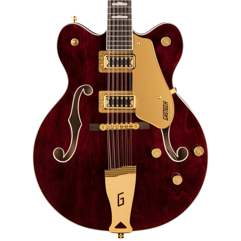 G5422G-12 Electromatic Hollowbody Walnut Stain 12-String w/Gold Hardware Electric Guitar Front ; G5422G-12 Electromatic Hollowbody Walnut Stain 12-String w/Gold Hardware Electric Guitar Full