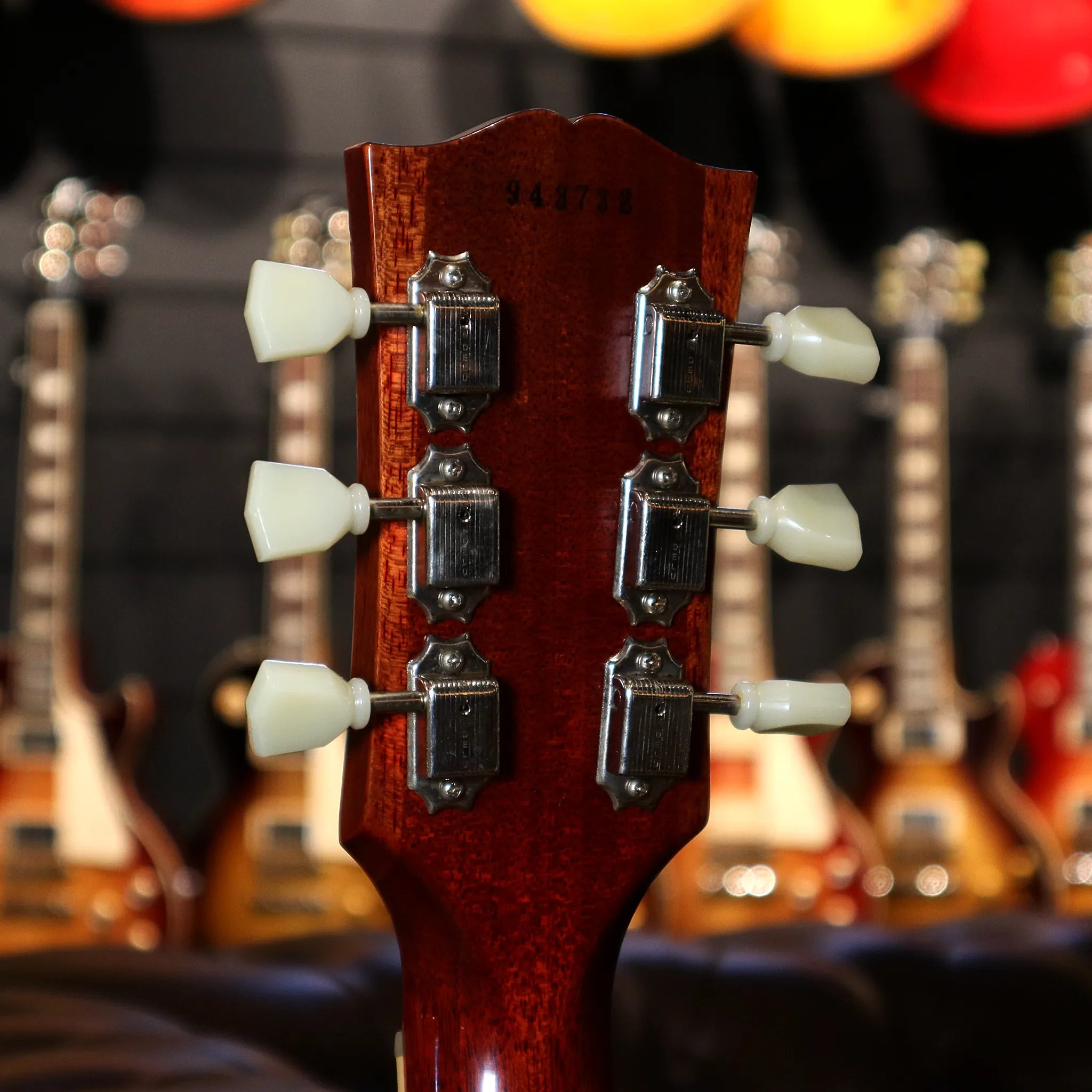 Gibson Custom Shop 1959 Les Paul Standard (Iced Tea Burst) Headstock Back
