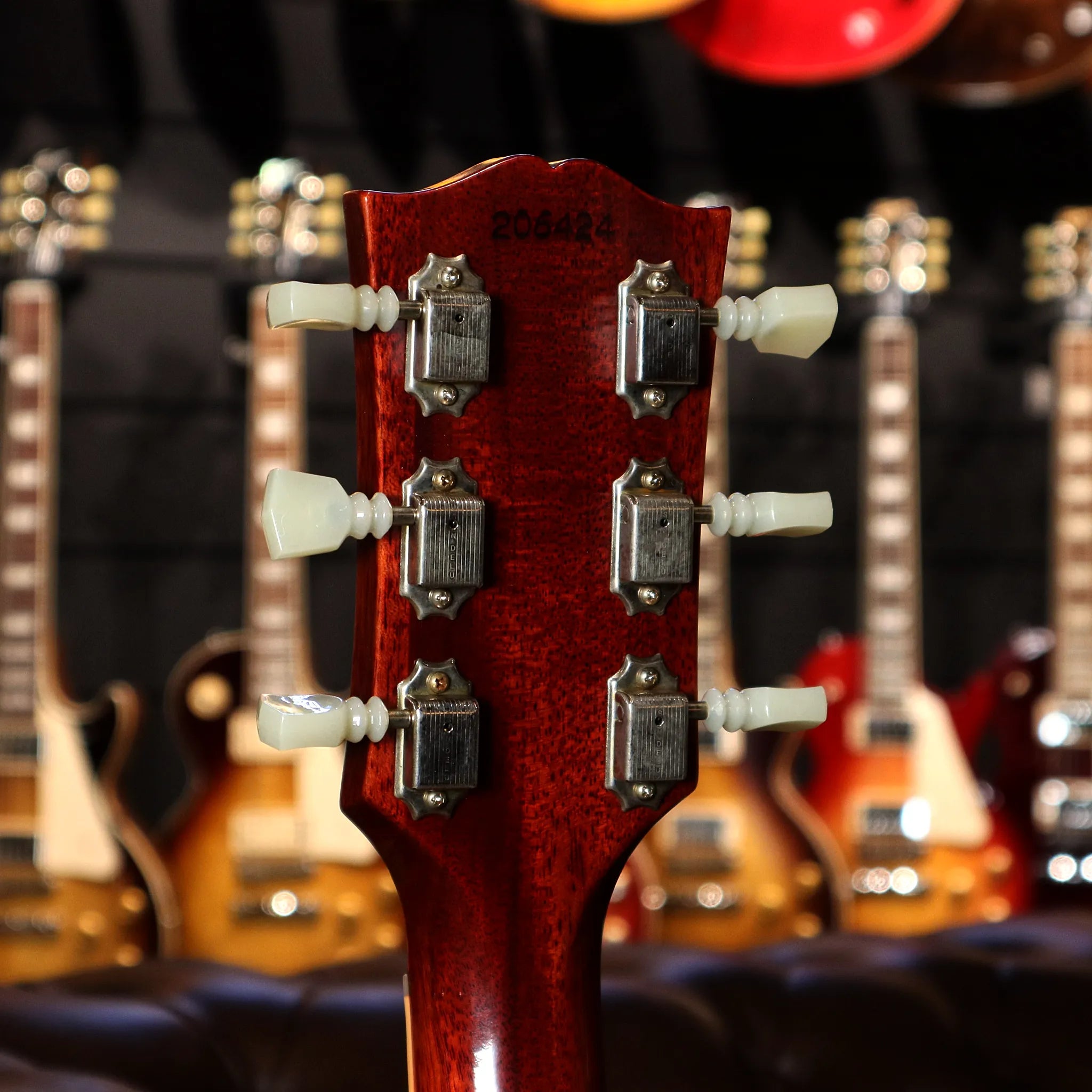 Gibson Custom Shop 1964 SG Standard Reissue Maestro Vibrola VOS (Cherry Red) Headstock Back