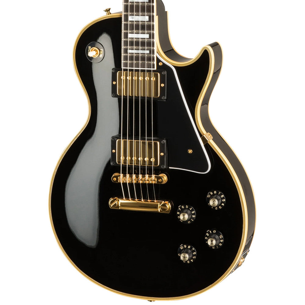 Gibson Custom Shop 1968 Les Paul Custom Body View ; Gibson Custom Shop 1968 Les Paul Custom Full View ; Gibson Custom Shop 1968 Les Paul Custom Back View