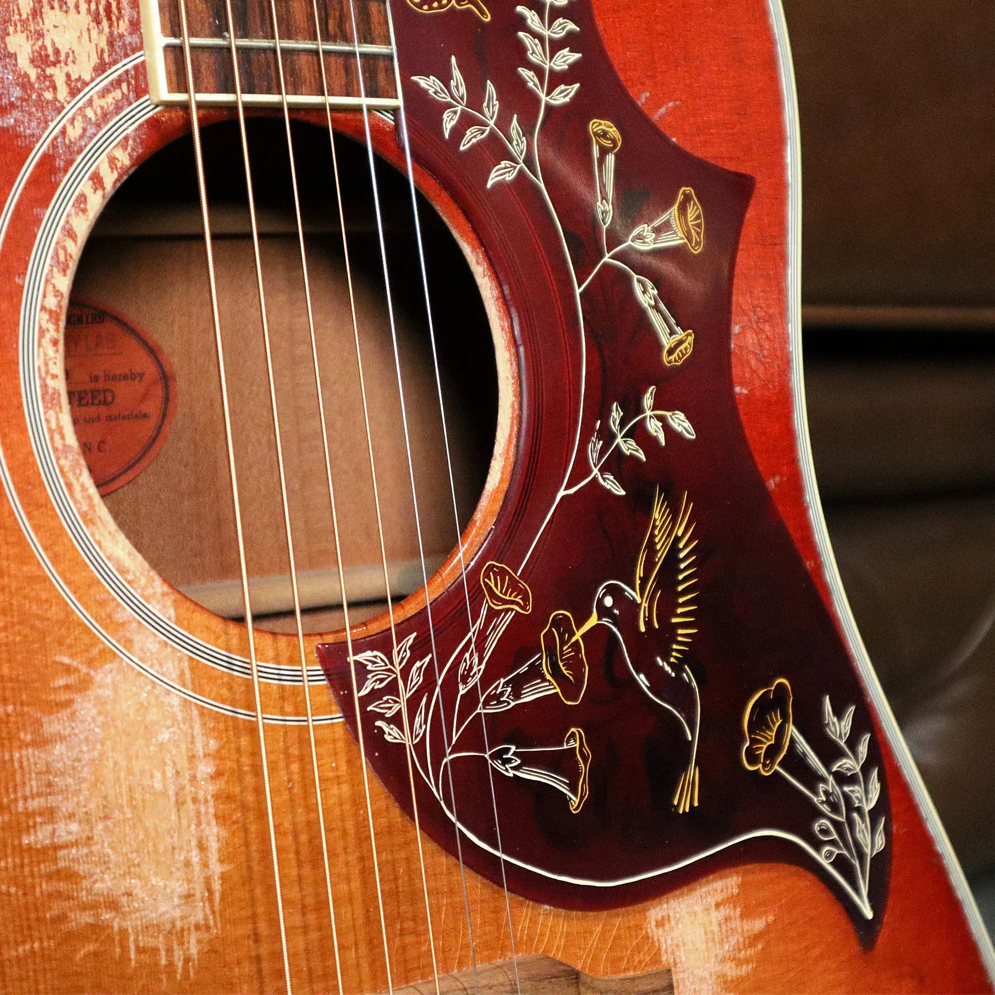 Gibson Custom Shop Murphy Lab 1960 Hummingbird Heavy Aged (Washed Cherry Sunburst) Pickguard