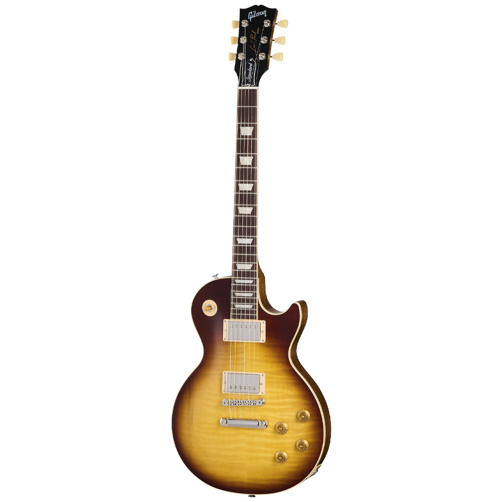 Gibson Les Paul Standard '50s Faded Vintage Tobacco Burst body view ; Gibson Les Paul Standard '50s Faded Vintage Tobacco Burst full view ; Gibson Les Paul Standard '50s Faded Vintage Tobacco Burst back view