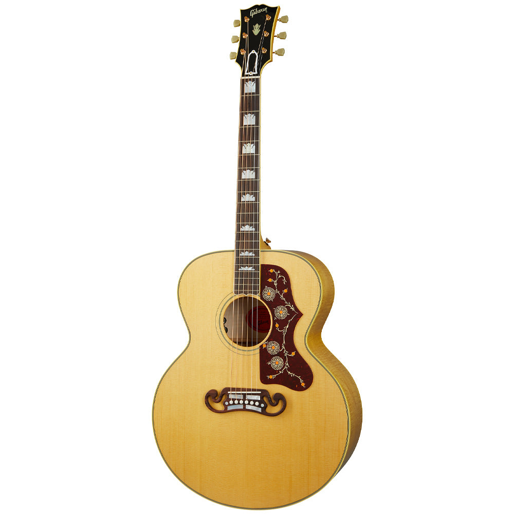 Gibson SJ-200 Antique Natural body view ; Gibson SJ-200 Antique Natural full view ; Gibson SJ-200 Antique Natural back view