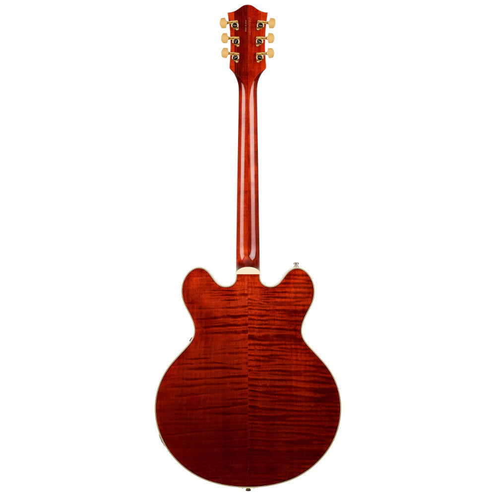 Gretsch Broadkaster LX Figured ; Gretsch Broadkaster LX Centre Block with Bigsby Bourbon Stain Full View ; Gretsch Broadkaster LX Centre Block with Bigsby Bourbon Stain Body View ; Gretsch Broadkaster LX Figured Center Block w/ Bigsby (Bourbon Stain) ; Gretsch Broadkaster LX Centre Block with Bigsby Bourbon Stain Back View