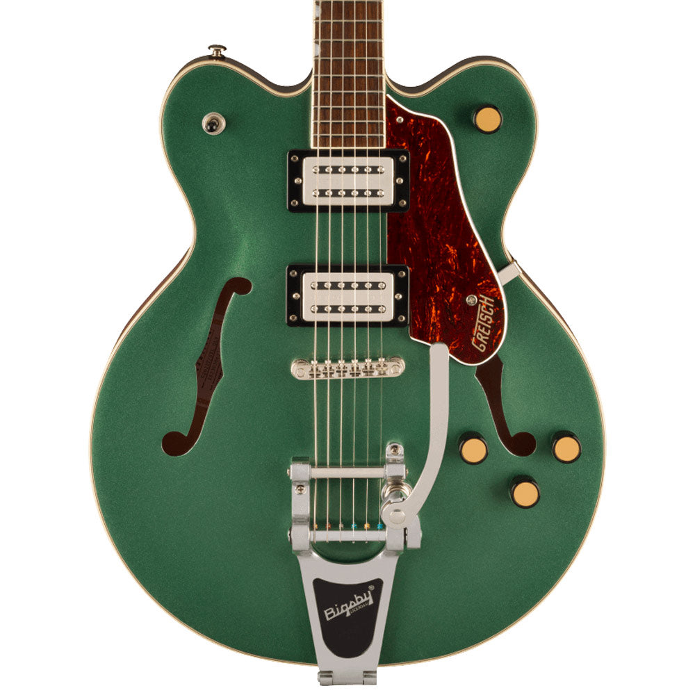 Gretsch G2622T Streamliner Centre Block w/Bigsby Steel Olive Front ; Gretsch G2622T Streamliner Centre Block w/Bigsby Steel Olive Full ; Gretsch G2622T Streamliner Centre Block w/Bigsby Steel Olive Rear ; Gretsch G2622T Streamliner Centre Block w/Bigsby Steel Olive Headstock