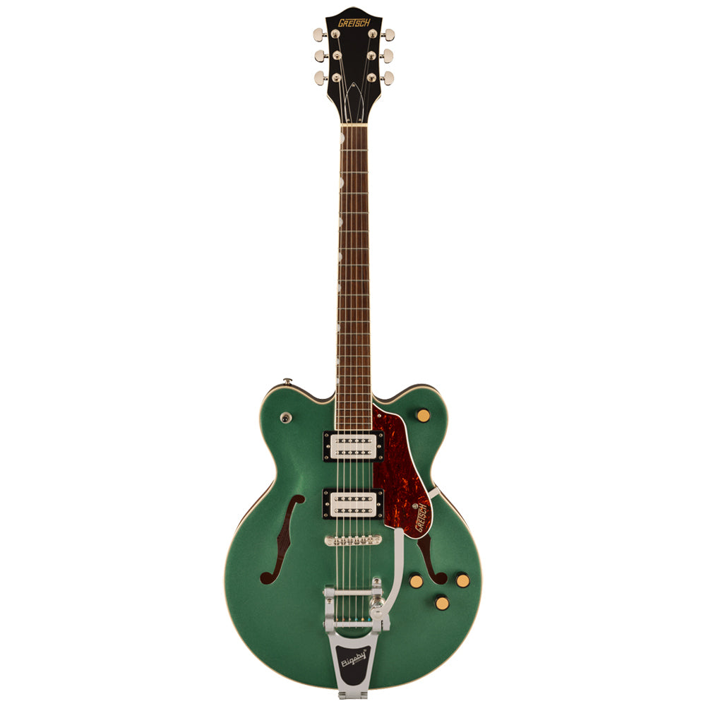 Gretsch G2622T Streamliner Centre Block w/Bigsby Steel Olive Front ; Gretsch G2622T Streamliner Centre Block w/Bigsby Steel Olive Full ; Gretsch G2622T Streamliner Centre Block w/Bigsby Steel Olive Rear ; Gretsch G2622T Streamliner Centre Block w/Bigsby Steel Olive Headstock