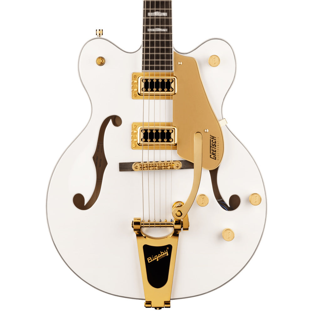 Gretsch G5422TG Electromatic Hollowbody Snowcrest White w/Gold Hardware Electric Guitar Front ; Gretsch G5422TG Electromatic Hollowbody Snowcrest White w/Gold Hardware Electric Guitar Full