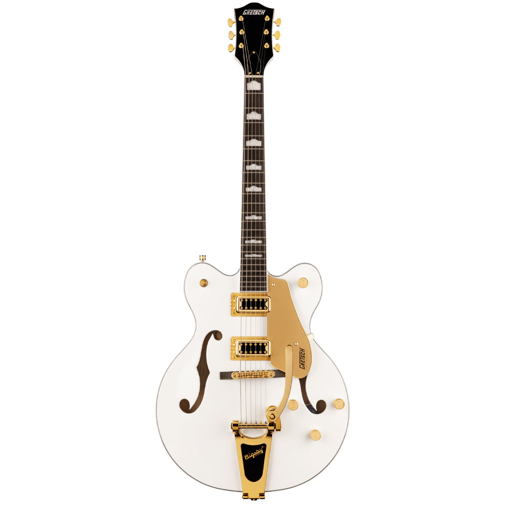 Gretsch G5422TG Electromatic Hollowbody Snowcrest White w/Gold Hardware Electric Guitar Front ; Gretsch G5422TG Electromatic Hollowbody Snowcrest White w/Gold Hardware Electric Guitar Full