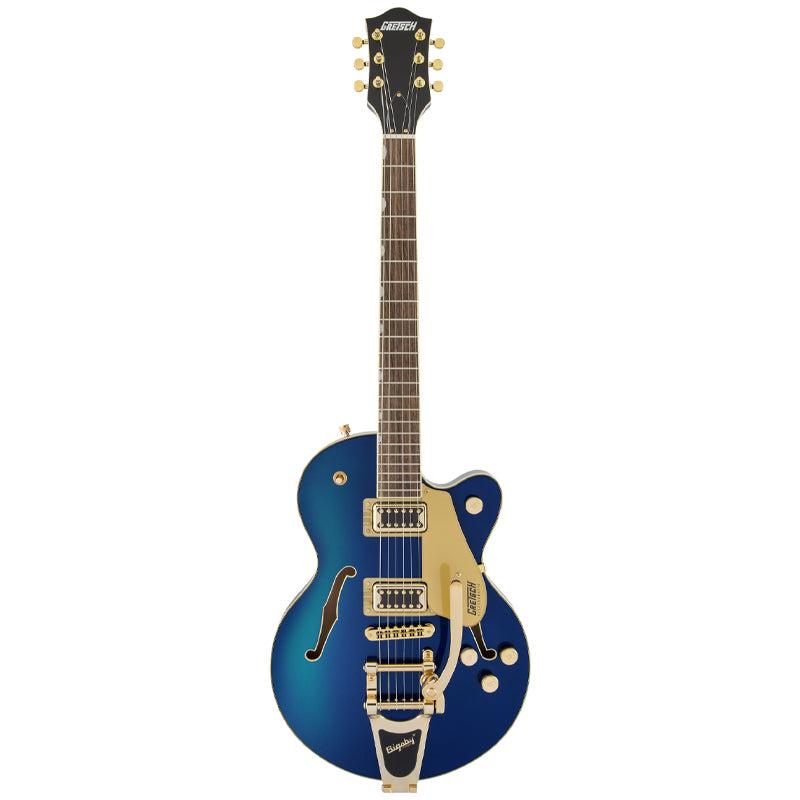 Gretsch G5655TG Electromatic Center Block Jr. Bigsby Azure Metallic ; Gretsch G5655TG Electromatic Center Block Jr (Azure Metallic) ; Gretsch G5655TG Electromatic Center Block Jr. Bigsby Azure Metallic full ; Gretsch G5655TG Electromatic Center Block Jr. Bigsby Azure Metallic headstock