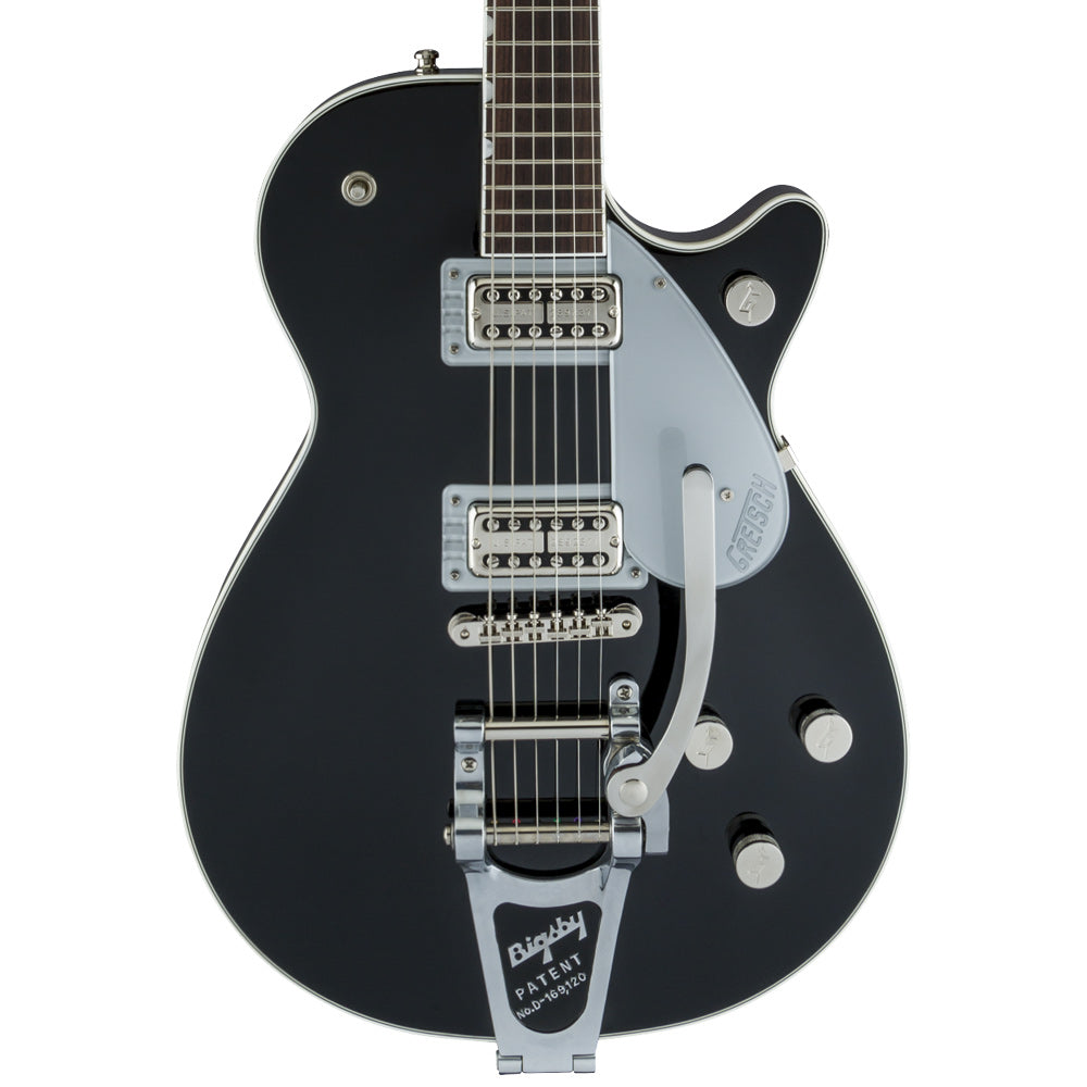 Gretsch G6128T Players Edition Jet FT Black body view ; Gretsch G6128T Players Edition Jet FT Black full view ; Gretsch G6128T Players Edition Jet FT Black back view