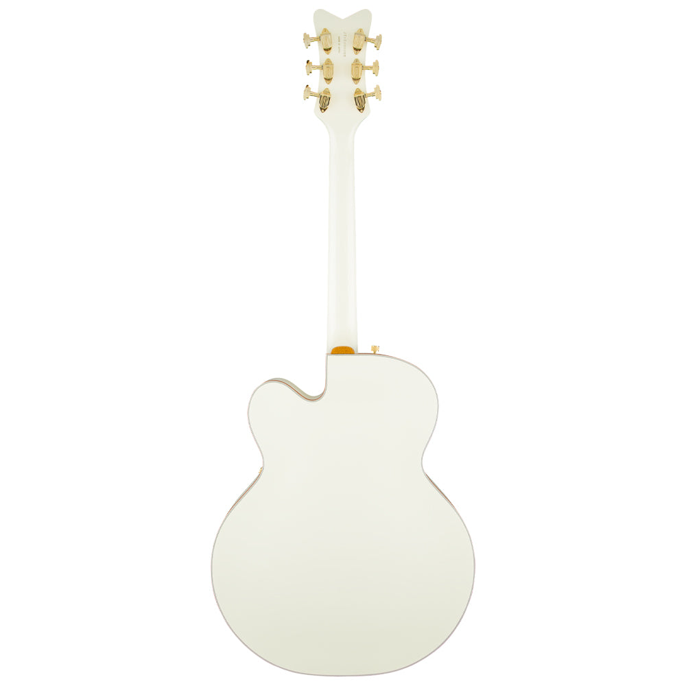 Gretsch G-6136T-59 Vintage Select '59 Falcon Hollow Body Vintage White body view ; Gretsch G-6136T-59 Vintage Select '59 Falcon Hollow Body Vintage White full view ; Gretsch G-6136T-59 Vintage Select '59 Falcon Hollow Body Vintage White back view