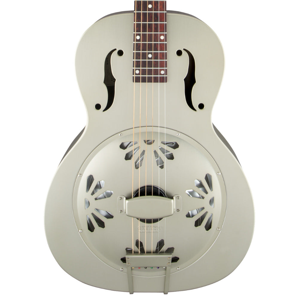 Gretsch G9201 Honey Dipper Bell Brass Resonator Body View ; Gretsch G9201 Honey Dipper Bell Brass Resonator Full View ; Gretsch G9201 Honey Dipper Bell Brass Resonator Back View