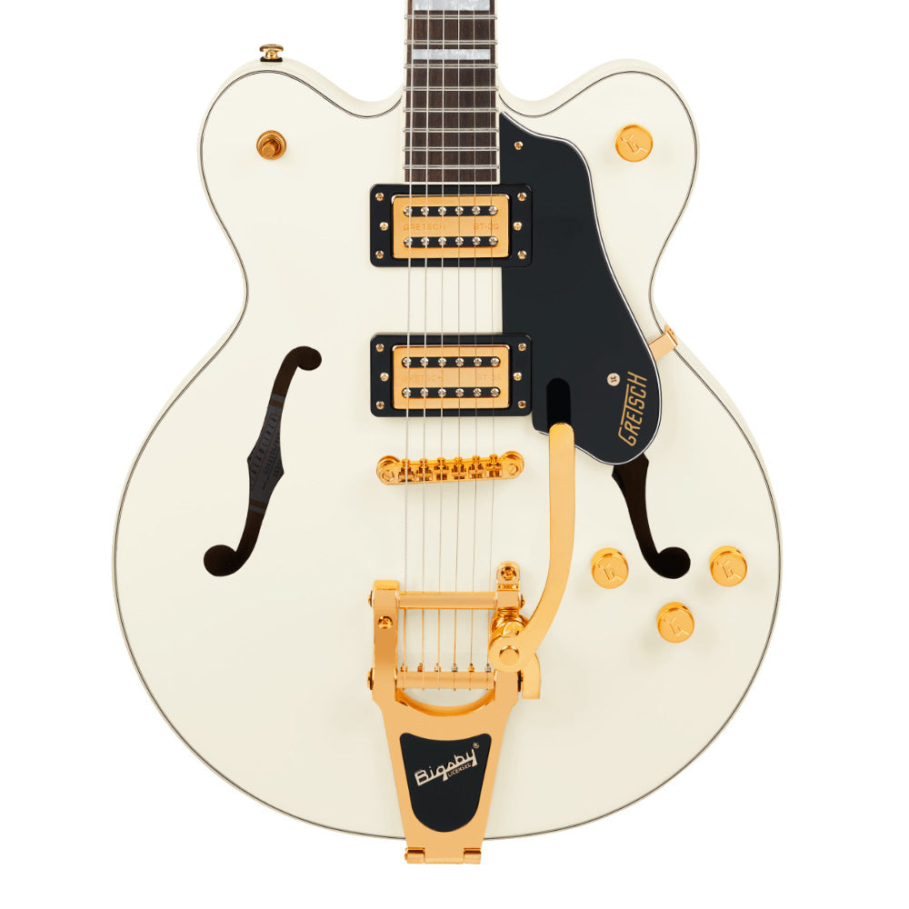 Gretsch Limited Edition G2622T Streamliner Centre Block Double-Cut (Vintage White) - Body View ; Gretsch Limited Edition G2622T Streamliner Centre Block Double-Cut (Vintage White) - Full View ; Gretsch Limited Edition G2622T Streamliner Centre Block Double-Cut (Vintage White) - Back View