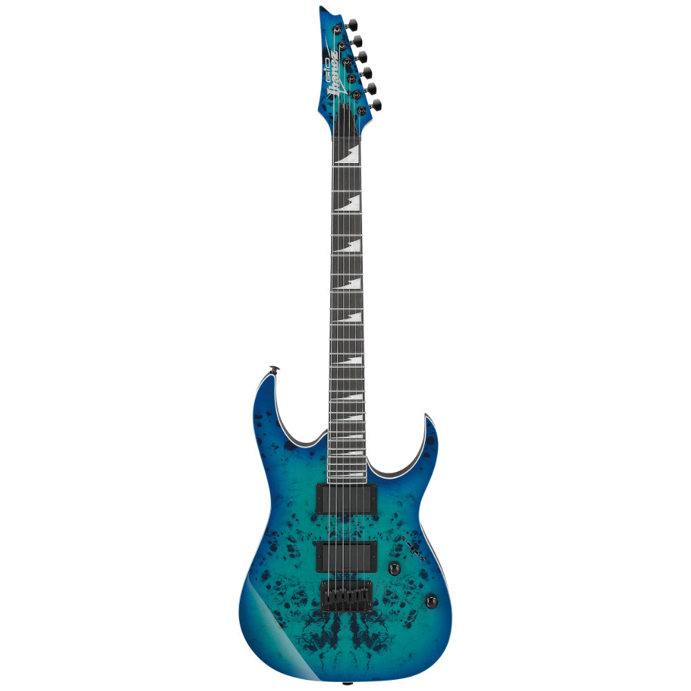 Ibanez RGR221PA AQB Body View ; Ibanez RGR221PA AQB Full View ; Ibanez RGR221PA AQB Back View