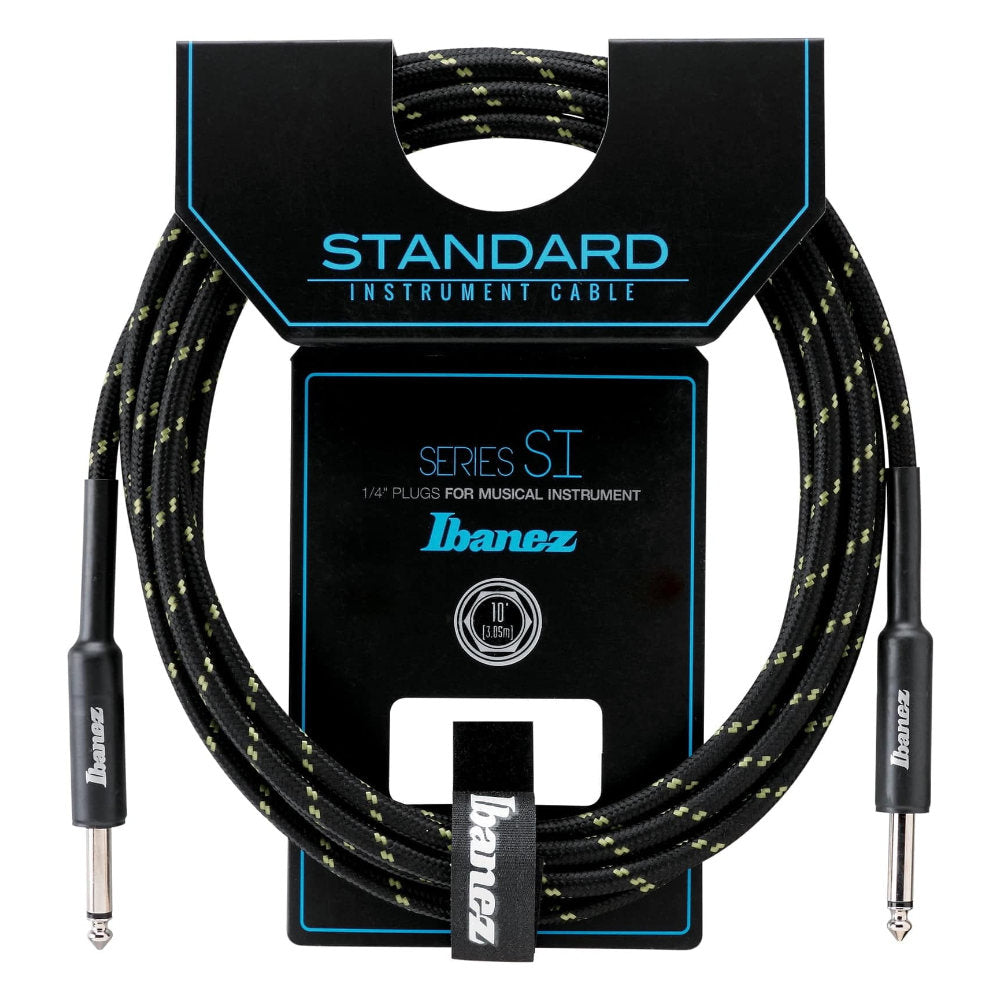 Ibanez SI10 BG 10ft Guitar Cable Black x Green