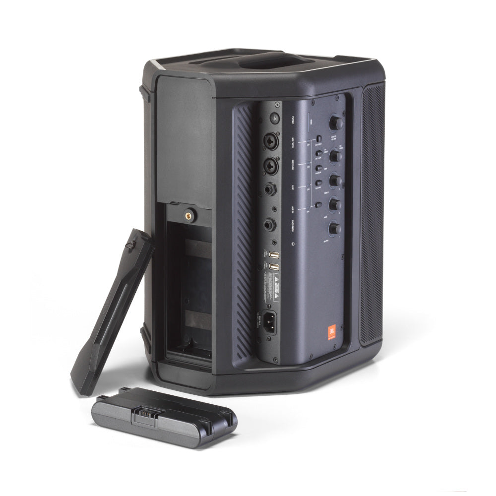 JBL EON ONE COMPACT Portable Battery Powered PA System Main View ; JBL EON ONE COMPACT Portable Battery Powered PA System Front View ; JBL EON ONE COMPACT Portable Battery Powered PA System Side View ; JBL EON ONE COMPACT Portable Battery Powered PA System Wedge View ; JBL EON ONE COMPACT Portable Battery Powered PA System Battery Pack View