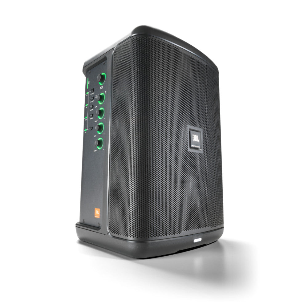 JBL EON ONE COMPACT Portable Battery Powered PA System Main View ; JBL EON ONE COMPACT Portable Battery Powered PA System Front View ; JBL EON ONE COMPACT Portable Battery Powered PA System Side View ; JBL EON ONE COMPACT Portable Battery Powered PA System Wedge View ; JBL EON ONE COMPACT Portable Battery Powered PA System Battery Pack View