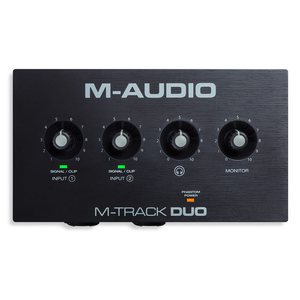 M-Audio M-Track Duo USB Audio Interface ; M-Audio M-Track Duo USB Audio Interface Front ; M-Audio M-Track Duo USB Audio Interface Rear