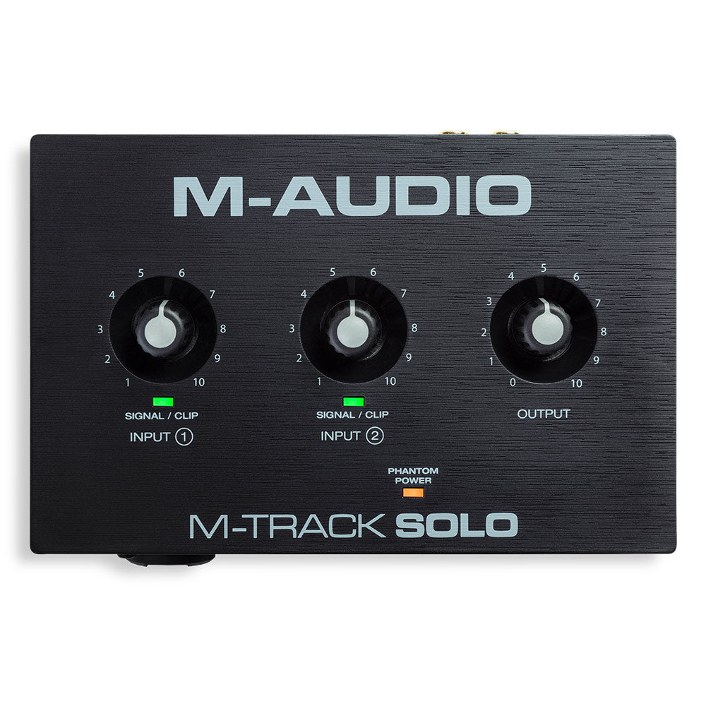 M-Audio M-Track Solo USB Audio Interface ; M-Audio M-Track Solo USB Audio Interface Front ; M-Audio M-Track Solo USB Audio Interface Rear