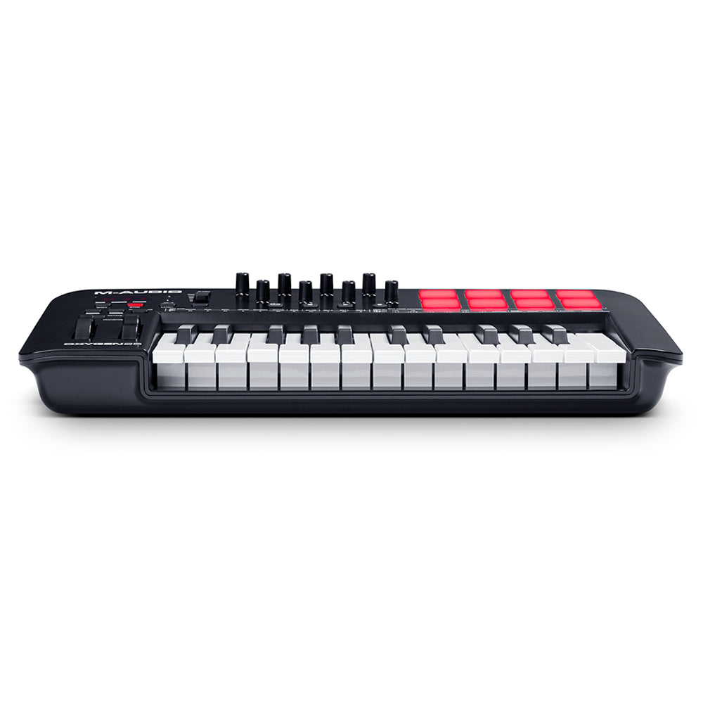 M-Audio Oxygen 25 MKV USB MIDI Keyboard Controller Front ; M-Audio Oxygen 25 MKV USB MIDI Keyboard Controller Profile ; M-Audio Oxygen 25 MKV USB MIDI Keyboard Controller Rear