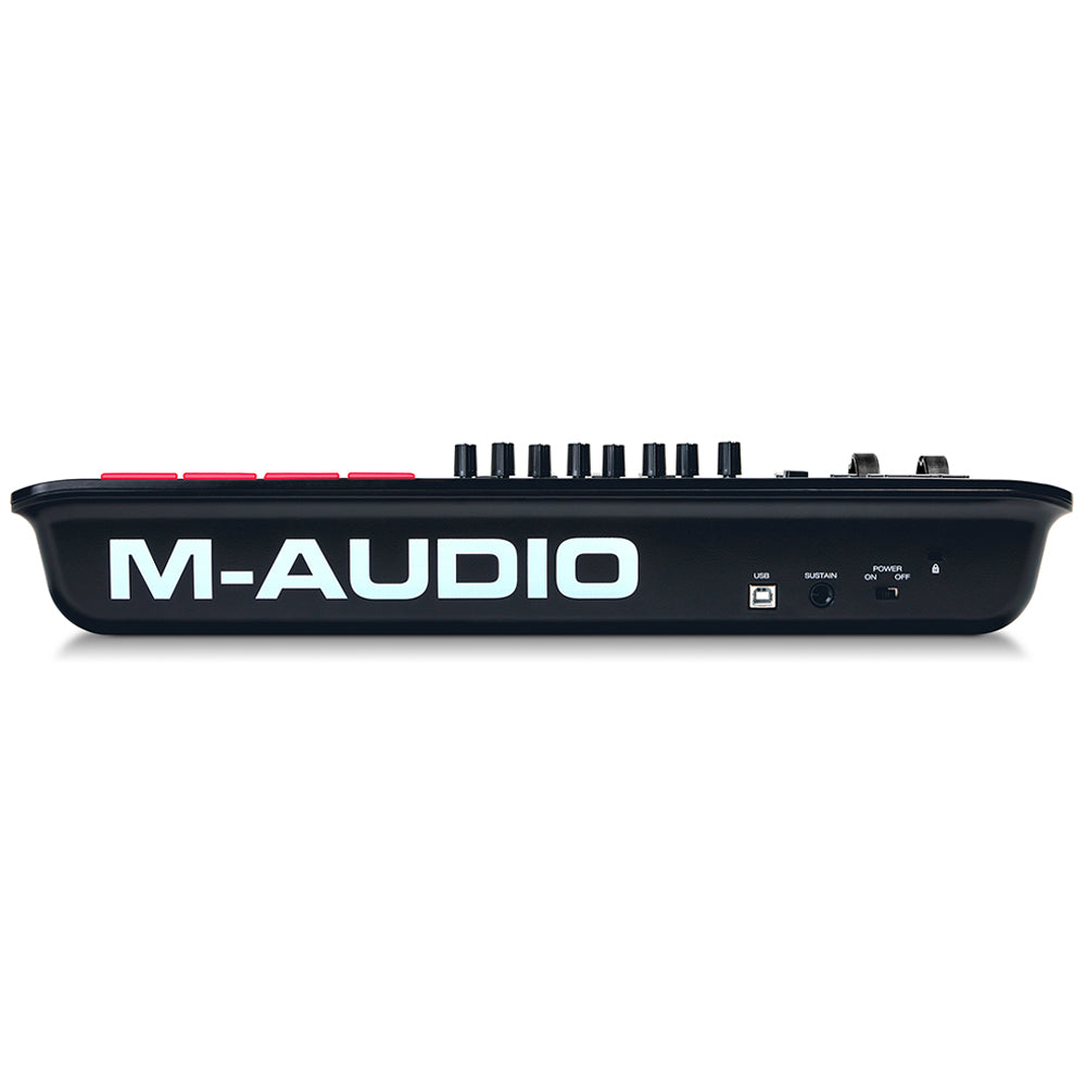 M-Audio Oxygen 25 MKV USB MIDI Keyboard Controller Front ; M-Audio Oxygen 25 MKV USB MIDI Keyboard Controller Profile ; M-Audio Oxygen 25 MKV USB MIDI Keyboard Controller Rear
