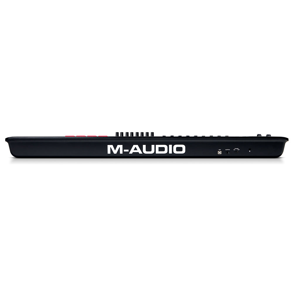M-Audio Oxygen Pro 61 MKV USB MIDI Keyboard Controller Front ; M-Audio Oxygen Pro 61 MKV USB MIDI Keyboard Controller Rear ; M-Audio Oxygen Pro 61 MKV USB MIDI Keyboard Controller Connections
