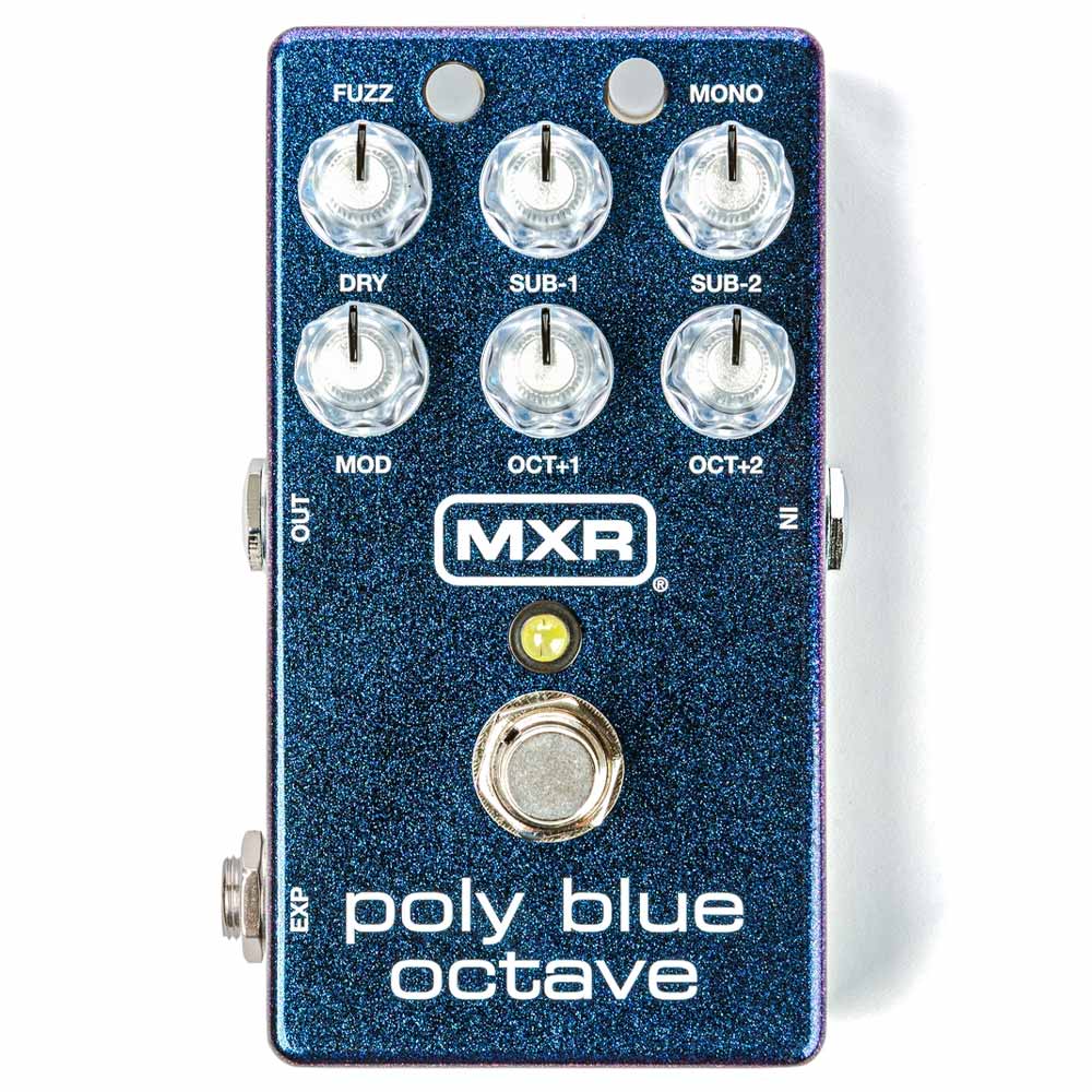 MXR Poly Blue Octave Face ; MXR Poly Blue Octave Left Side ; MXR Poly Blue Octave Right Side