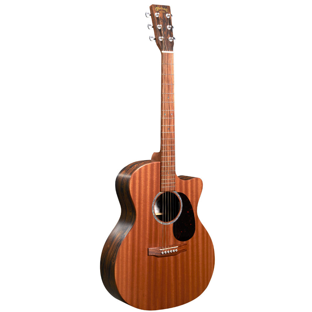 Martin GPCX2E Ziricote X-Series Grand Performance Cutaway Acoustic Guitar Body View ; Martin GPCX2E Ziricote X-Series Grand Performance Cutaway Acoustic Guitar Full View ; Martin GPCX2E Ziricote X-Series Grand Performance Cutaway Acoustic Guitar Back View
