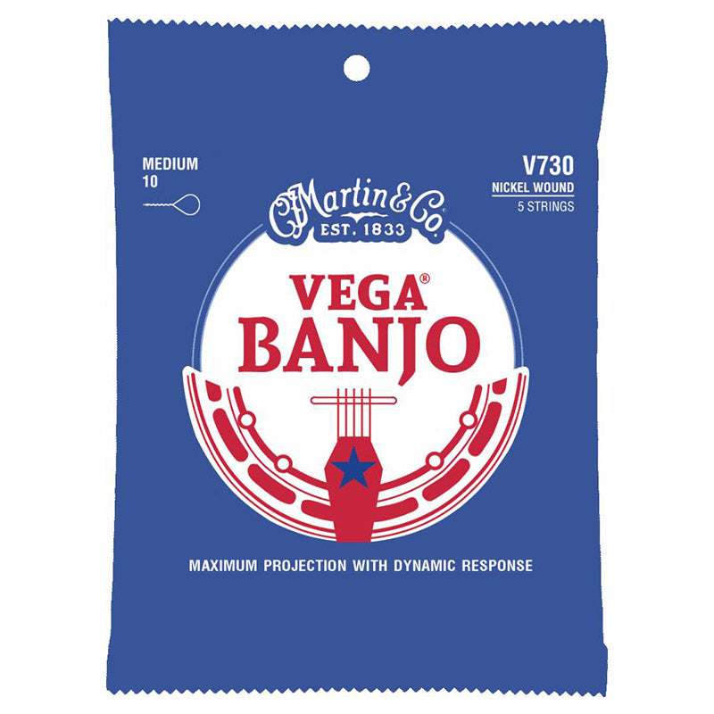 Martin Vega Medium Nickel Wound Banjo Strings