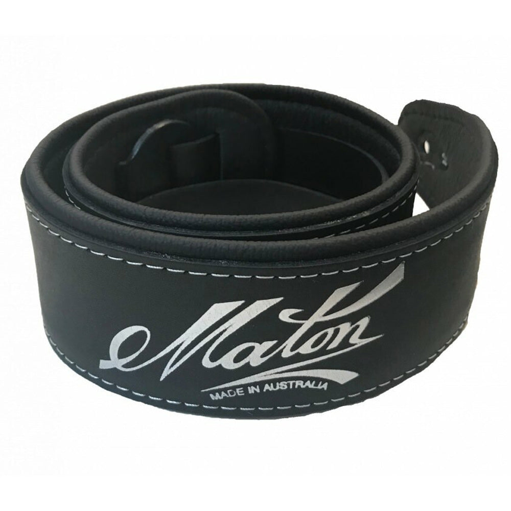 Maton Deluxe Leather Strap Black