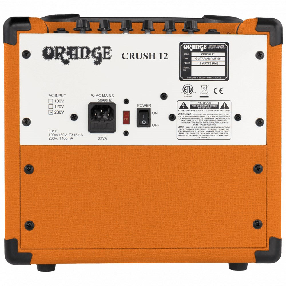 Orange Crush 12 Guitar Amp Front ; Orange Crush 12 Guitar Amp Front Angle ; Orange Crush 12 Guitar Amp Top ; Orange Crush 12 Guitar Amp Rear