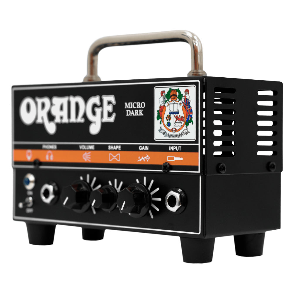 Orange Micro Dark Guitar Amp Head Front ; Orange Micro Dark Guitar Amp Head Angle ; Orange Micro Dark Guitar Amp Head Side ; Orange Micro Dark Guitar Amp Head Angle 2